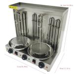 Electric Shawarma Grill with 3 Burners for Home