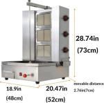 3-Burner Propane Shawarma Grill with Rotisserie
