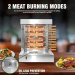 2-Burner Stainless Steel Shawarma Grill Machine