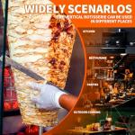 3-Burner Propane Shawarma Grill with Rotisserie