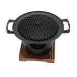 Wooden Charcoal Hibachi Grill for Indoor/Outdoor Use