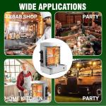 2-Burner Stainless Steel Shawarma Grill Machine