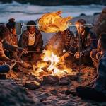 Electric Rotisserie Grill Kit for Outdoor Cooking