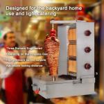 3-Burner Propane Shawarma Grill with Rotisserie