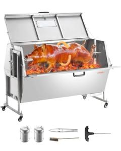 VEVOR 60W Electric Charcoal Grill with Lid