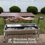 Stainless Steel 13W Rotisserie Grill for Medium Game