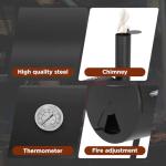 Portable 43-Inch Charcoal BBQ Grill for 6-10