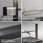 Stainless Steel 13W Rotisserie Grill for Medium Game