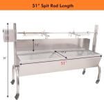 DEWOSEN 50W BBQ Rotisserie Grill for Outdoor Cooking