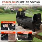 2-in-1 Charcoal BBQ Grill with Rotisserie