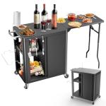 Grill Table Cart with Storage for Outdoor Cooking