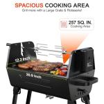 2-in-1 Charcoal BBQ Grill with Rotisserie