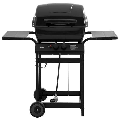 Feasto 2-Burner Propane Gas Grill with Side Tables