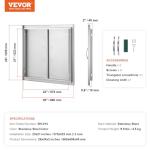 VEVOR Stainless Steel Outdoor BBQ Access Door