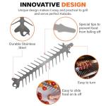Slide & Serve BBQ Skewers - Reusable Stainless Steel Set