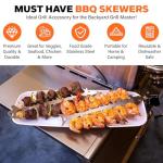 Slide & Serve BBQ Skewers - Reusable Stainless Steel Set