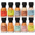 Gourmet Grilling Spice Set in Mini Glass Bottles