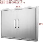 304 Stainless Steel Double Access Cabinet Door 36