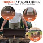 2-in-1 Charcoal BBQ Grill with Rotisserie