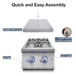 Livory Double Side Burners for Outdoor Grilling