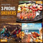 3 Way Metal Skewers - Perfect for Grilling