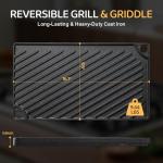 EWFEN 16.7'' Reversible Cast Iron Grill/Griddle