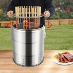 Portable Smokeless Charcoal Kebab Grill with Skewers