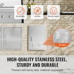 VEVOR Stainless Steel BBQ Access Door, 17x24 Inch