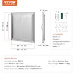 VEVOR Stainless Steel BBQ Access Door 24x24 Inch