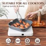 SENSARTE Nonstick Square Grilling Pan, 24.1 cm