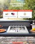 VEVOR 17,000BTU Stainless Steel Side Burner for Grilling