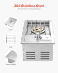 VEVOR 17,000BTU Stainless Steel Side Burner for Grilling