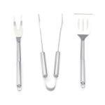 Stainless Steel 4-Piece BBQ Tool Set with Bag
