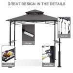 ABCCANOPY Grill Gazebo with LED Light - Dark Gray
