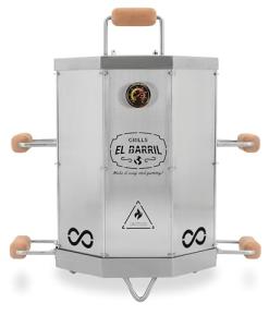 EL BARRIL Portable Stainless Steel Charcoal Smoker & Grill
