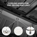 Aoxun 5x8 FT Metal Grill Hardtop Gazebo