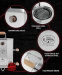 EL BARRIL Portable Stainless Steel Charcoal Smoker & Grill