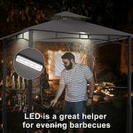 ABCCANOPY Grill Gazebo with LED Light - Dark Gray