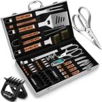 35-Piece BBQ Accessories Set with Aluminum Case