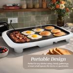 COOK WITH COLOR 1200W Electric Griddle with Nonstick Surface