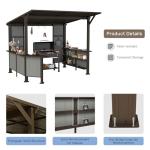 Domi 9x10FT Outdoor BBQ Grill Gazebo with Shelves