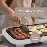 COOK WITH COLOR 1200W Electric Griddle with Nonstick Surface