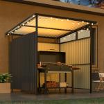 AECOJOY 6'x6' Outdoor Grill Hardtop Gazebo
