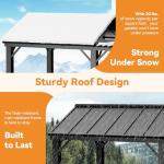 Outdoor BBQ Grill Gazebo with Shelves and Roof