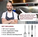 4-Piece Heavy-Duty BBQ Tool Set