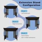 Domi 9x10FT Outdoor BBQ Grill Gazebo with Shelves