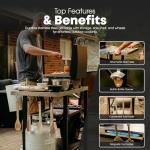 GasOne Stainless Steel Rolling Grill Cart 44x20