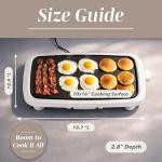COOK WITH COLOR 1200W Electric Griddle with Nonstick Surface