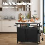 Nexaio XL Rolling Grill Cart with Stainless Steel Top