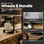 GasOne Stainless Steel Rolling Grill Cart 44x20